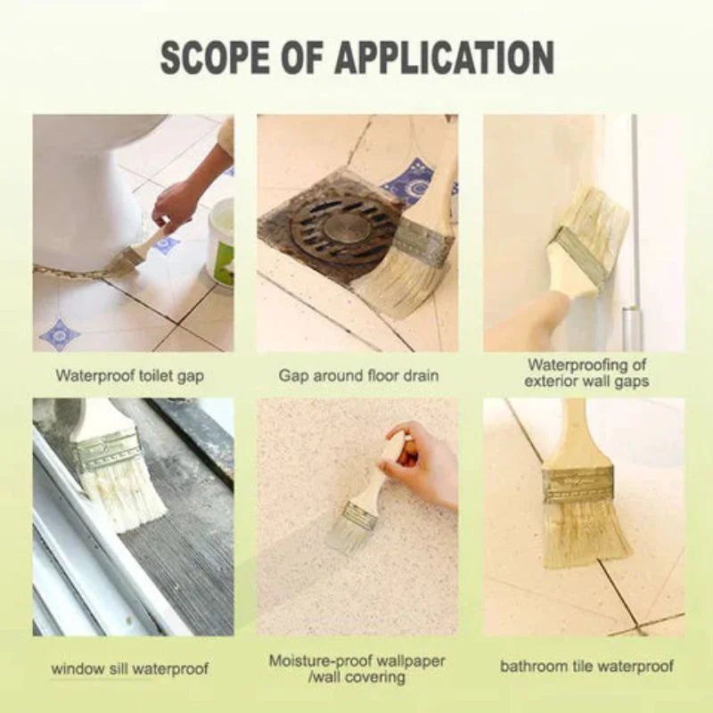 R&S Trader || Hydra Waterproof Agent | Instant Water Tight Sealing Solution for Wall & Floor | With Brush | 250g-052