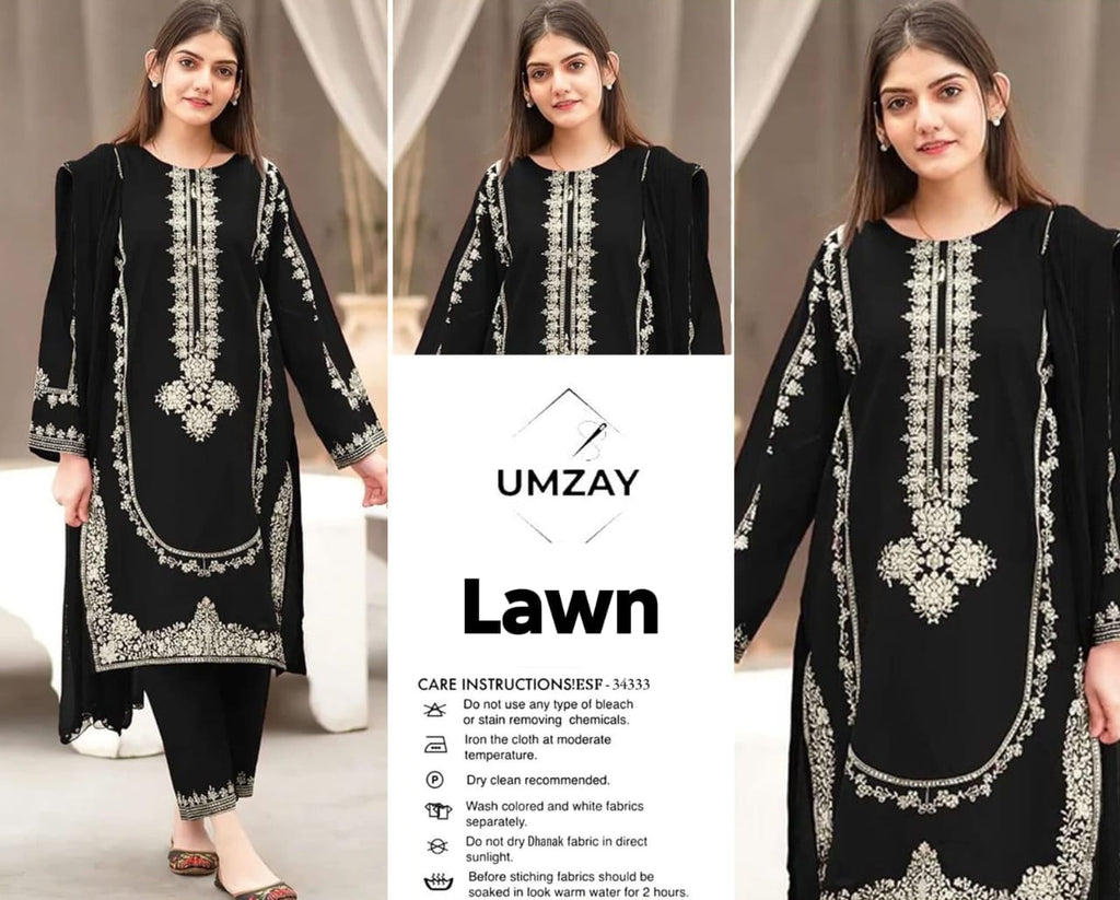 R&S Trader || Brend Umzay ❣️ Signature Lawn Fabric-084