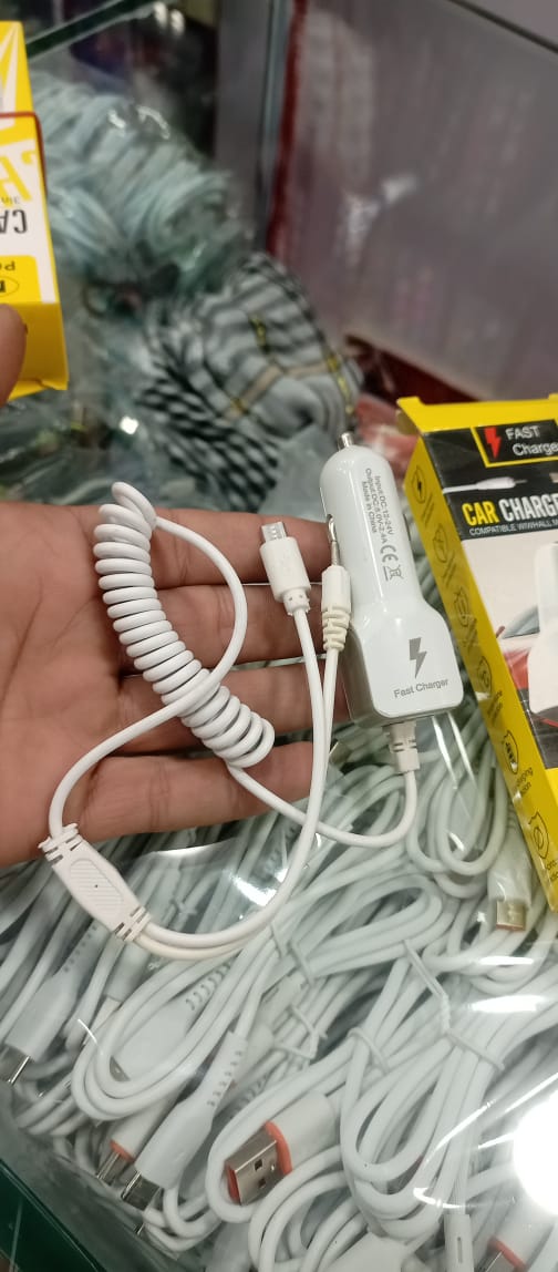 R&S Trader || MT Power 3 In 1 Fast Car Charger 2.1A High Speed Charging Solution For Multiple Devices In Vehicle-082